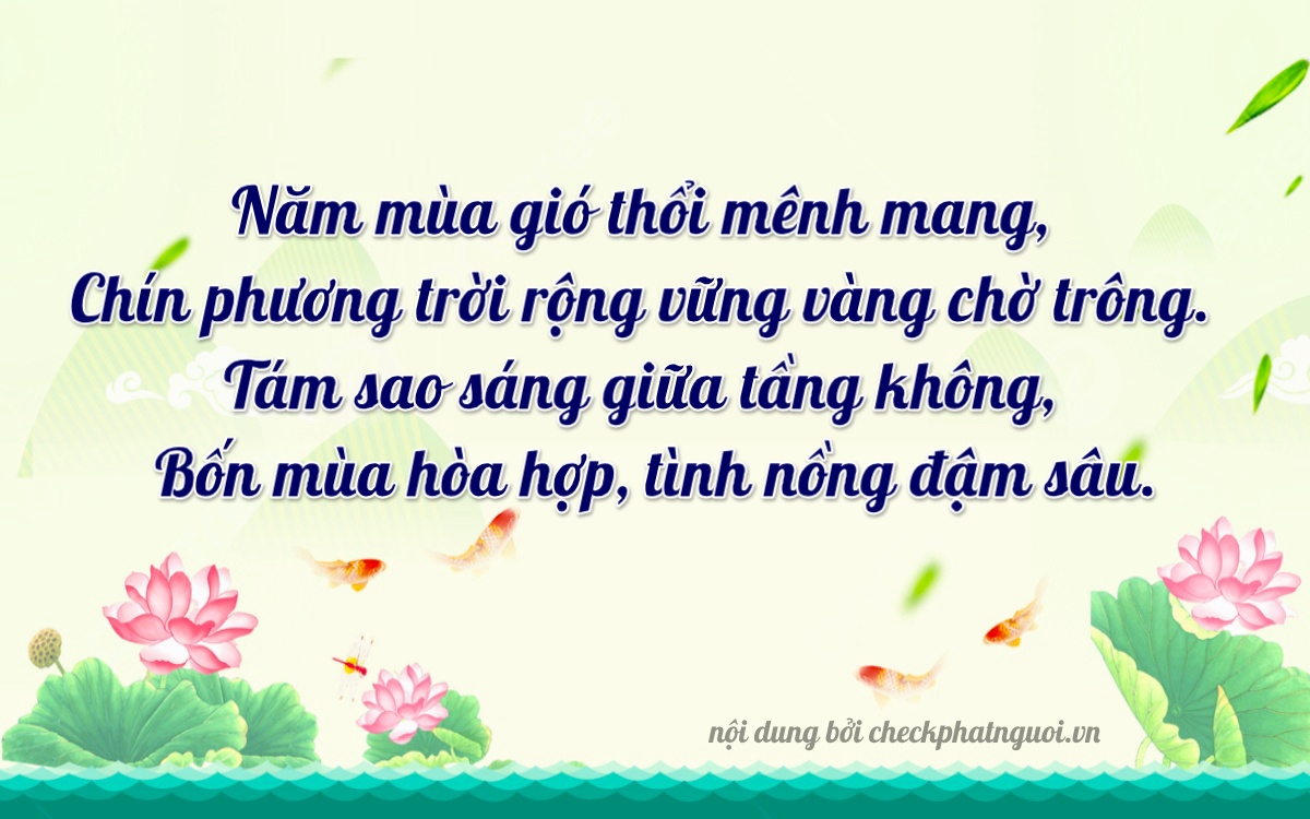 Bài thơ ý nghĩa cho <b>biển số 34A-51984</b> tại website checkphatnguoi.vn