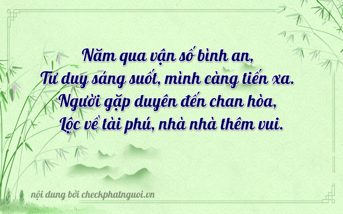 Bài thơ ý nghĩa cho <b>biển số 34A-51986</b> tại website checkphatnguoi.vn