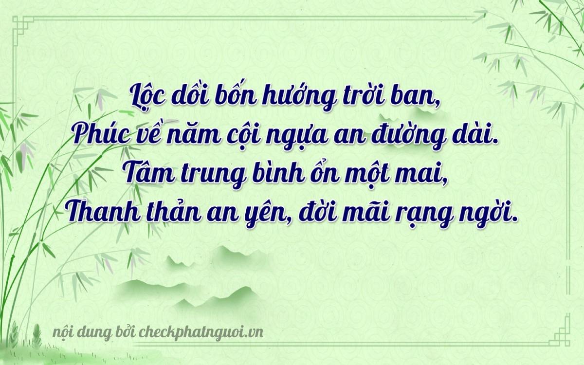 Bài thơ ý nghĩa cho <b>biển số 34A-54435</b> tại website checkphatnguoi.vn