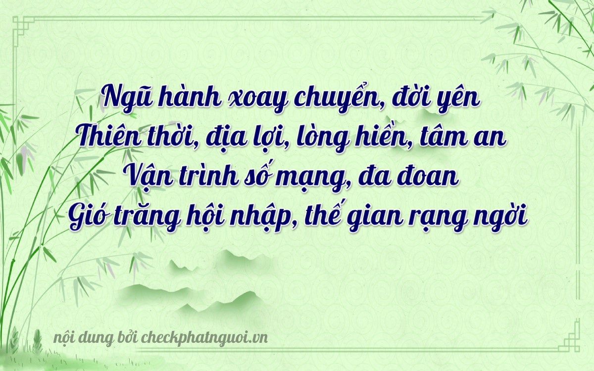 Bài thơ ý nghĩa cho <b>biển số 34A-56789</b> tại website checkphatnguoi.vn
