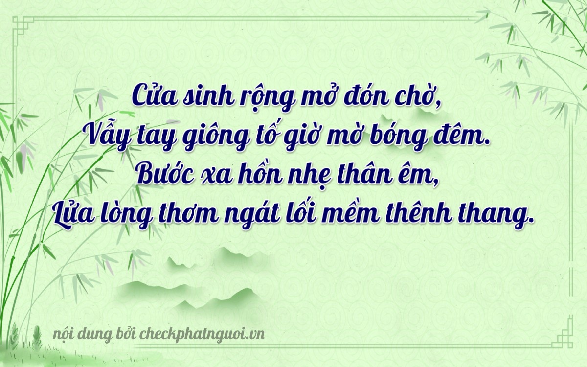 Bài thơ ý nghĩa cho <b>biển số 34A-57735</b> tại website checkphatnguoi.vn