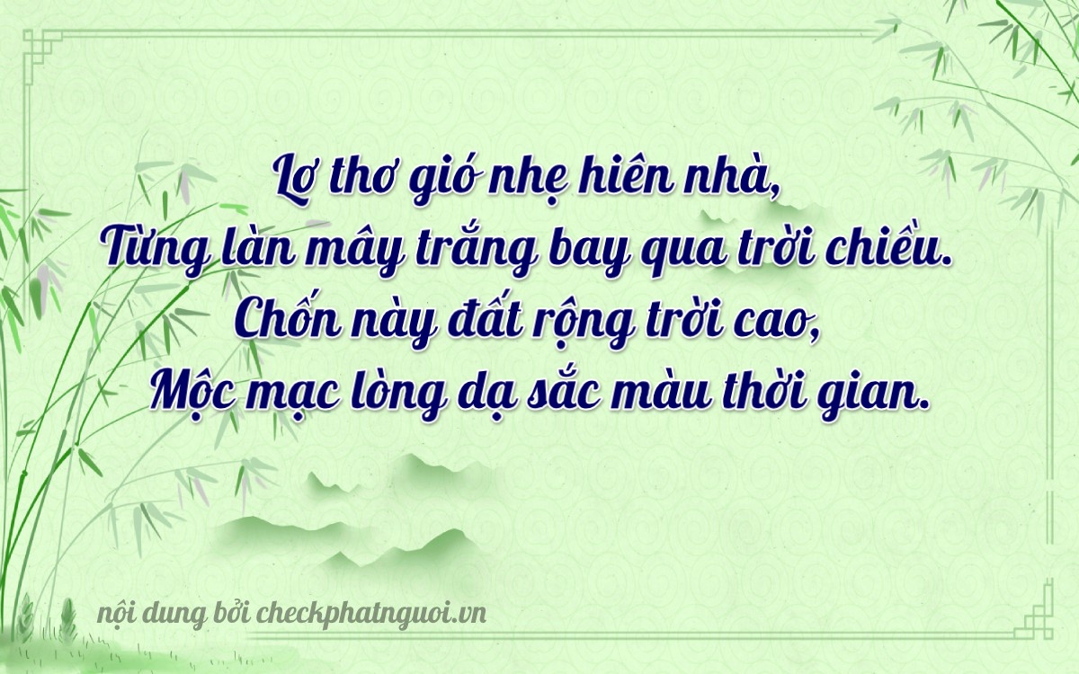 Bài thơ ý nghĩa cho <b>biển số 34A-63345</b> tại website checkphatnguoi.vn