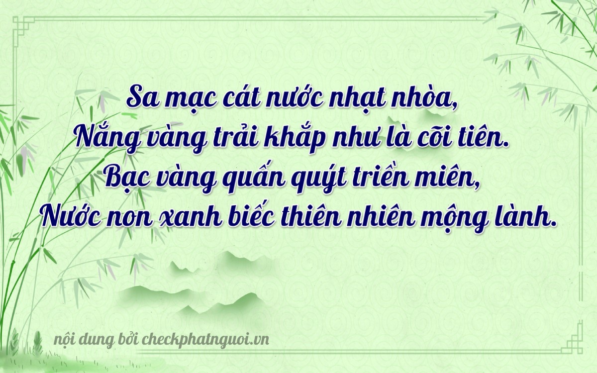 Bài thơ ý nghĩa cho <b>biển số 34A-68900</b> tại website checkphatnguoi.vn
