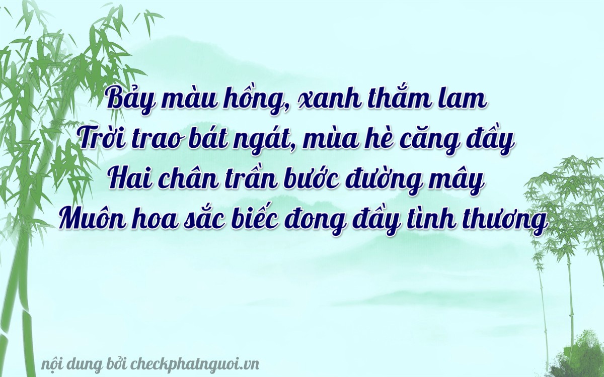 Bài thơ ý nghĩa cho <b>biển số 34A-71271</b> tại website checkphatnguoi.vn