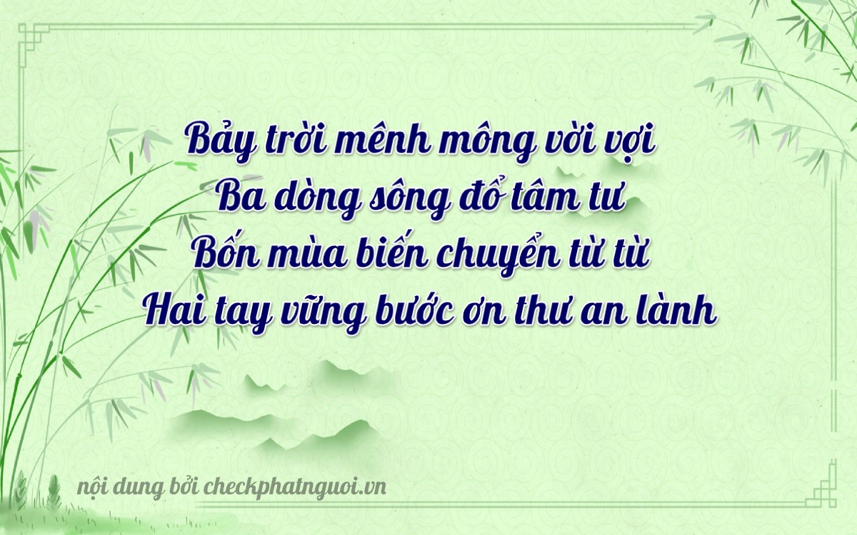 Bài thơ ý nghĩa cho <b>biển số 34A-73428</b> tại website checkphatnguoi.vn
