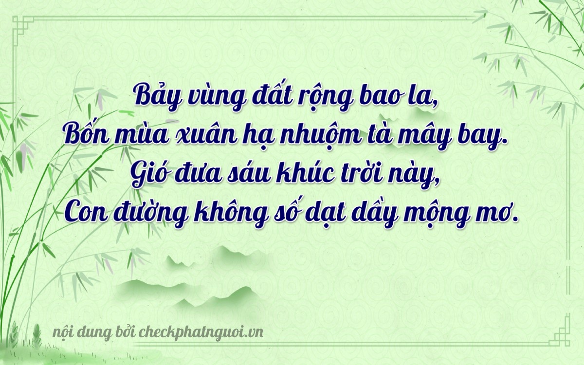 Bài thơ ý nghĩa cho <b>biển số 34A-74006</b> tại website checkphatnguoi.vn