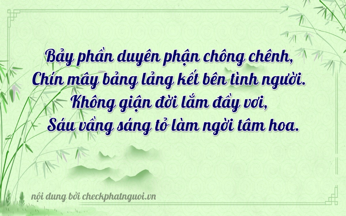 Bài thơ ý nghĩa cho <b>biển số 34A-78906</b> tại website checkphatnguoi.vn