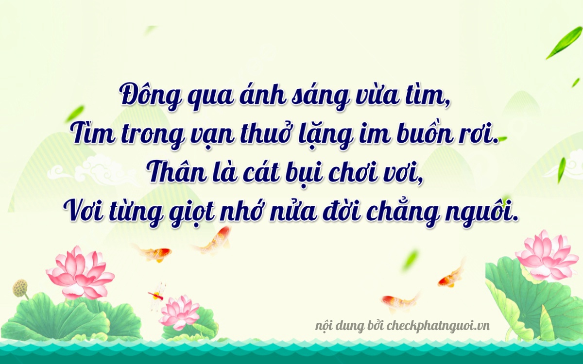 Bài thơ ý nghĩa cho <b>biển số 34A-80411</b> tại website checkphatnguoi.vn