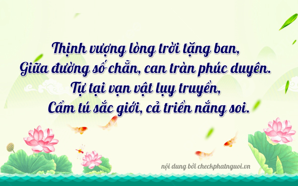 Bài thơ ý nghĩa cho <b>biển số 34A-84632</b> tại website checkphatnguoi.vn