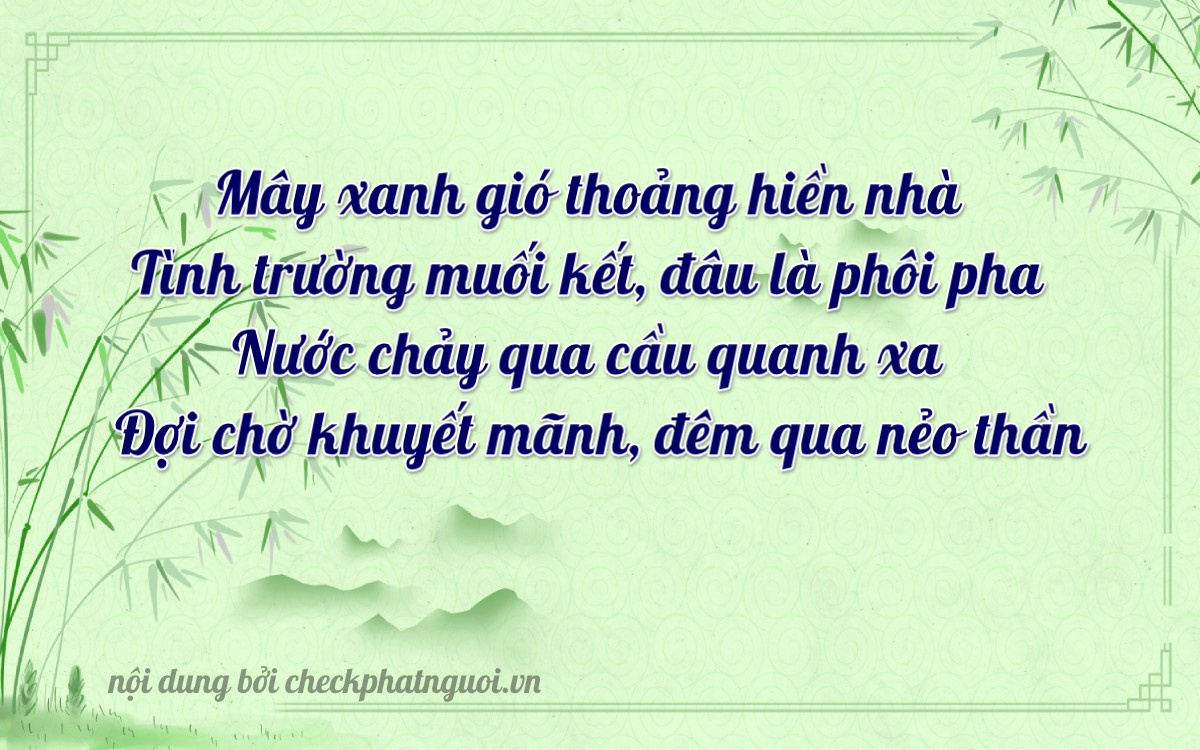 Bài thơ ý nghĩa cho <b>biển số 34A-85212</b> tại website checkphatnguoi.vn