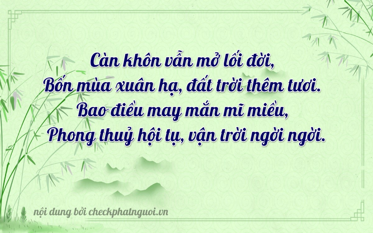 Bài thơ ý nghĩa cho <b>biển số 34A-85840</b> tại website checkphatnguoi.vn