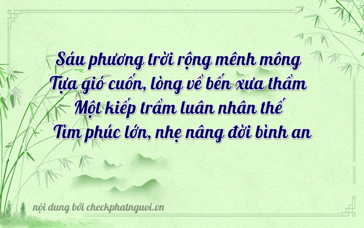 Bài thơ ý nghĩa cho <b>biển số 34A-86145</b> tại website checkphatnguoi.vn