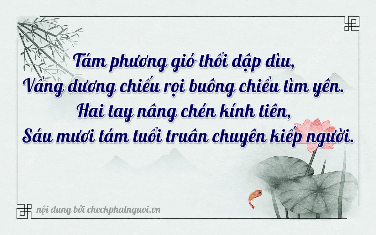 Bài thơ ý nghĩa cho <b>biển số 34A-88567</b> tại website checkphatnguoi.vn