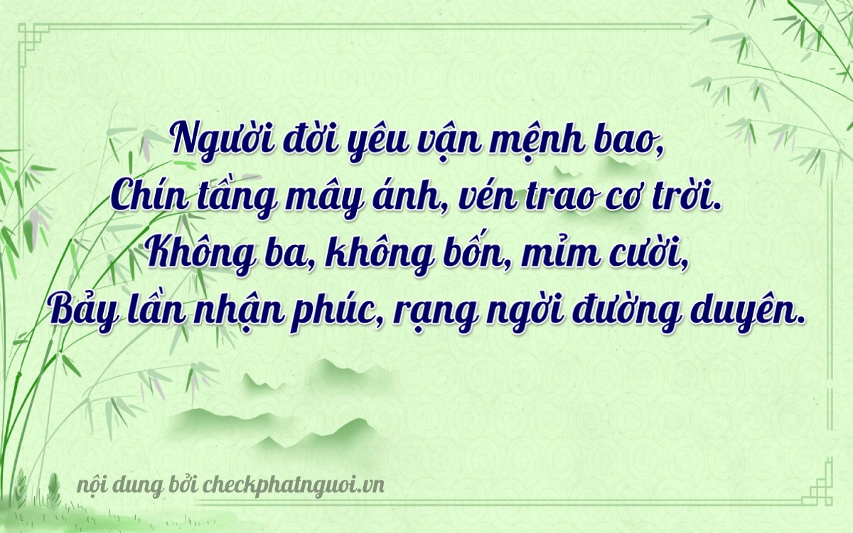 Bài thơ ý nghĩa cho <b>biển số 34A-90317</b> tại website checkphatnguoi.vn