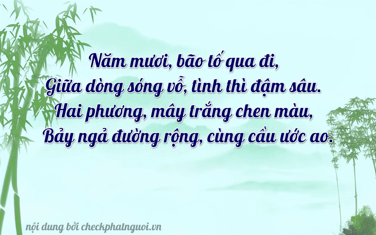 Bài thơ ý nghĩa cho <b>biển số 34AA-05207</b> tại website checkphatnguoi.vn