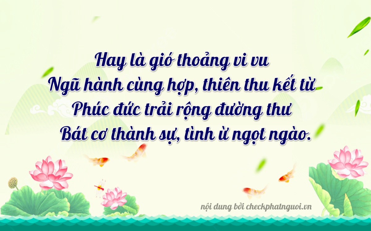 Bài thơ ý nghĩa cho <b>biển số 34AA-07020</b> tại website checkphatnguoi.vn