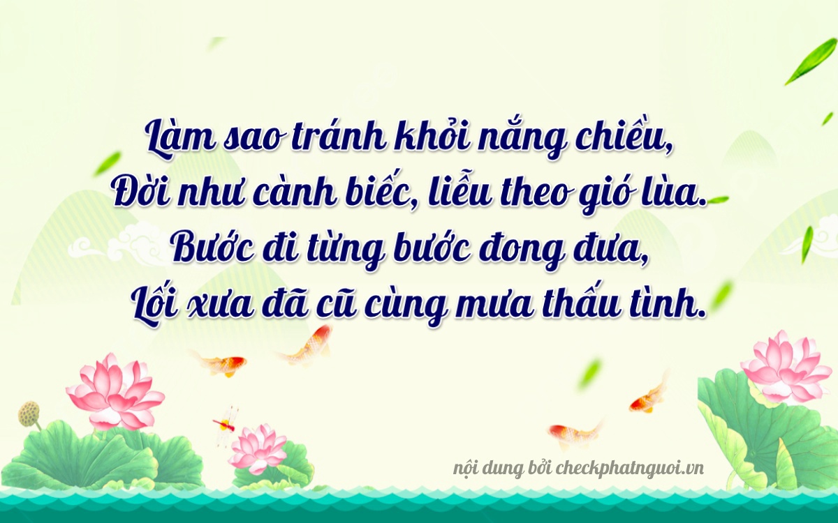 Bài thơ ý nghĩa cho <b>biển số 34AA-19025</b> tại website checkphatnguoi.vn