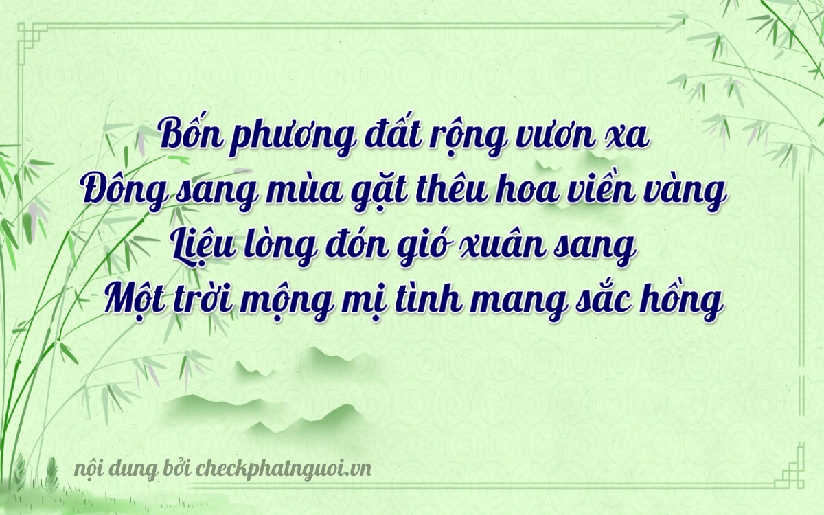 Bài thơ ý nghĩa cho <b>biển số 34AA-30771</b> tại website checkphatnguoi.vn