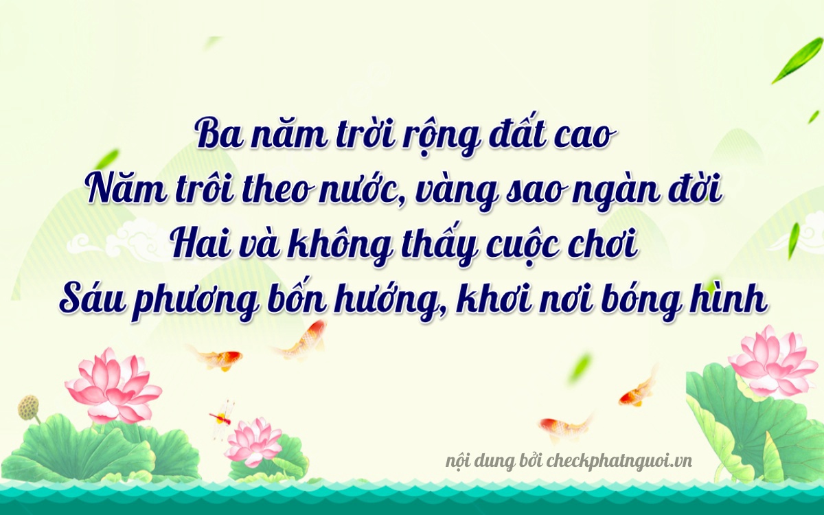 Bài thơ ý nghĩa cho <b>biển số 34AA-35206</b> tại website checkphatnguoi.vn