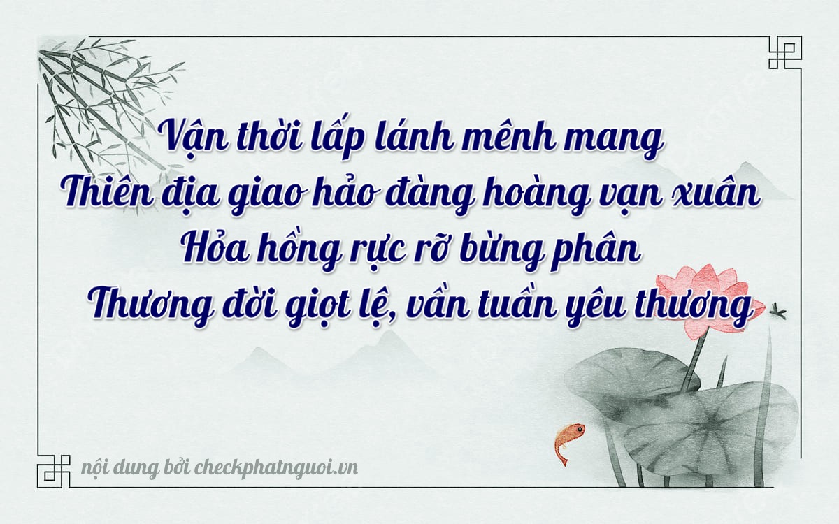 Bài thơ ý nghĩa cho <b>biển số 34AA-36370</b> tại website checkphatnguoi.vn