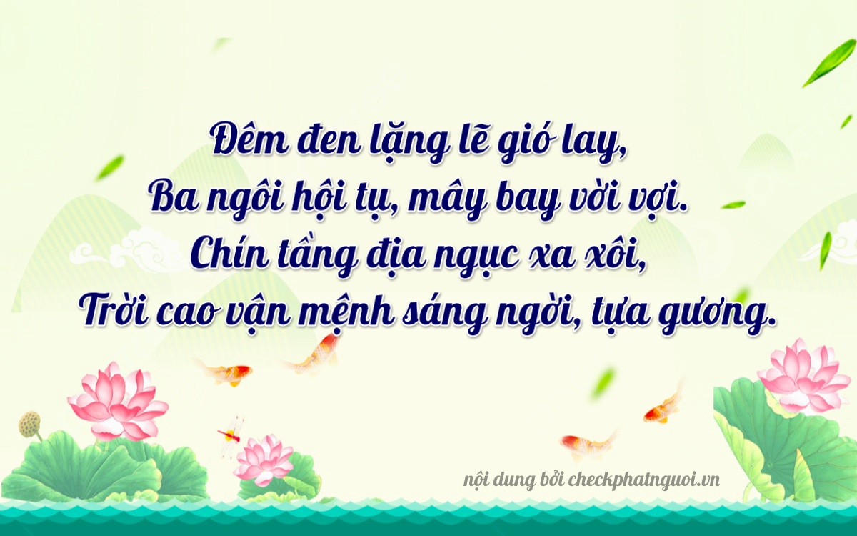 Bài thơ ý nghĩa cho <b>biển số 34AA-39207</b> tại website checkphatnguoi.vn