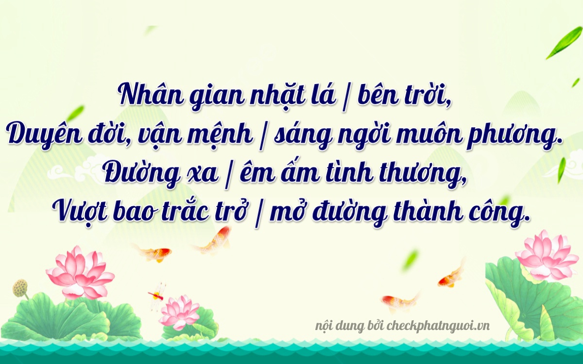 Bài thơ ý nghĩa cho <b>biển số 34AA-44830</b> tại website checkphatnguoi.vn