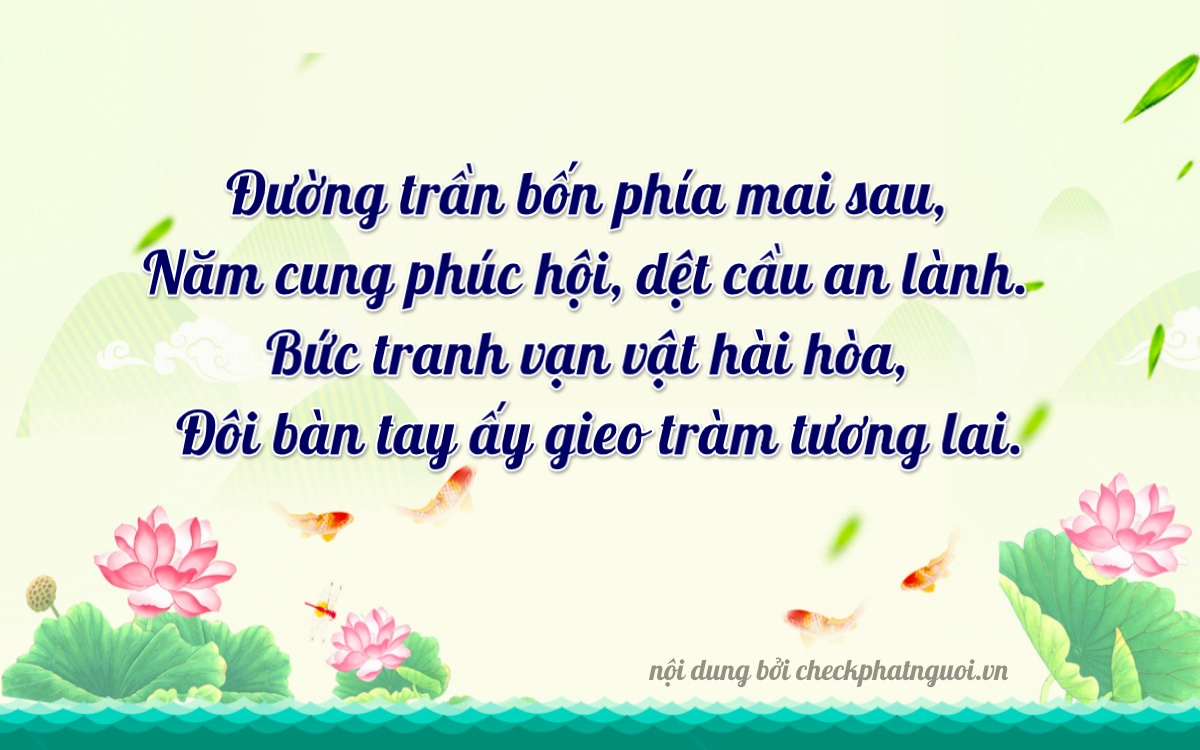 Bài thơ ý nghĩa cho <b>biển số 34AA-54146</b> tại website checkphatnguoi.vn