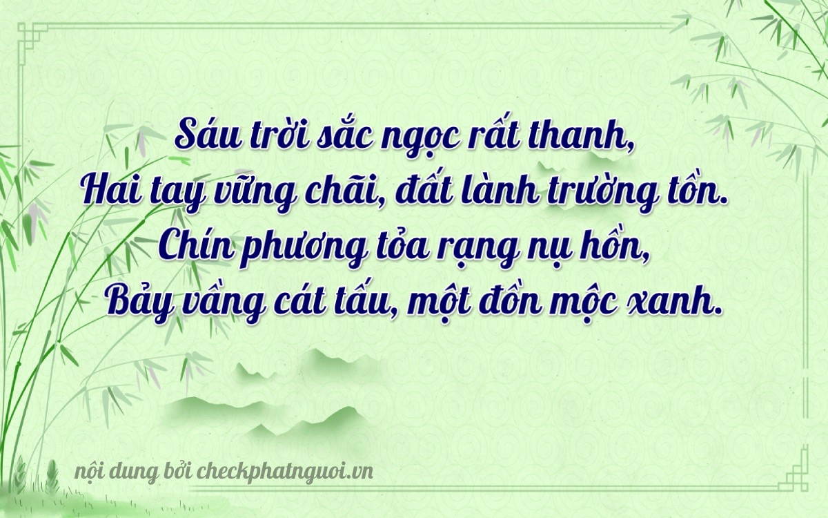 Bài thơ ý nghĩa cho <b>biển số 34AA-62978</b> tại website checkphatnguoi.vn