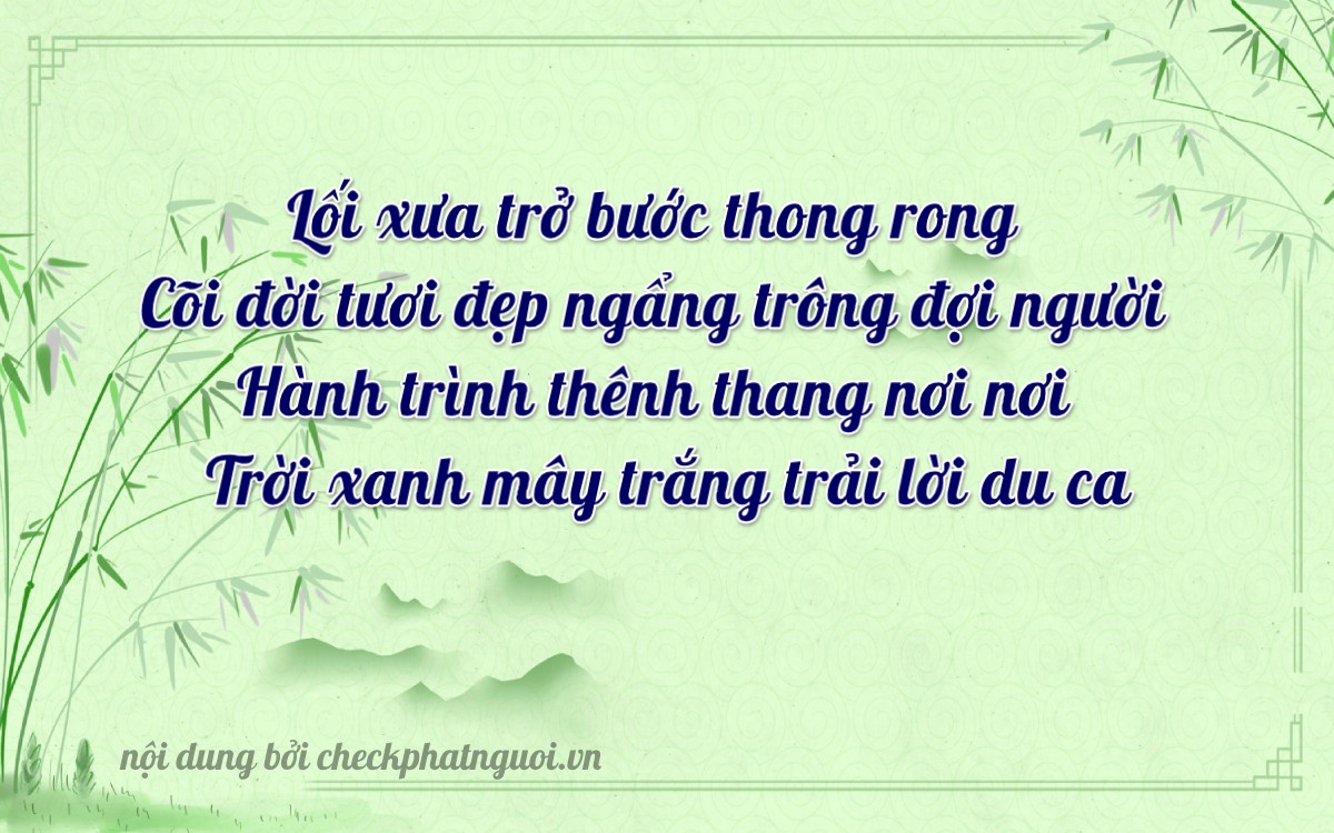 Bài thơ ý nghĩa cho <b>biển số 34AB-06559</b> tại website checkphatnguoi.vn