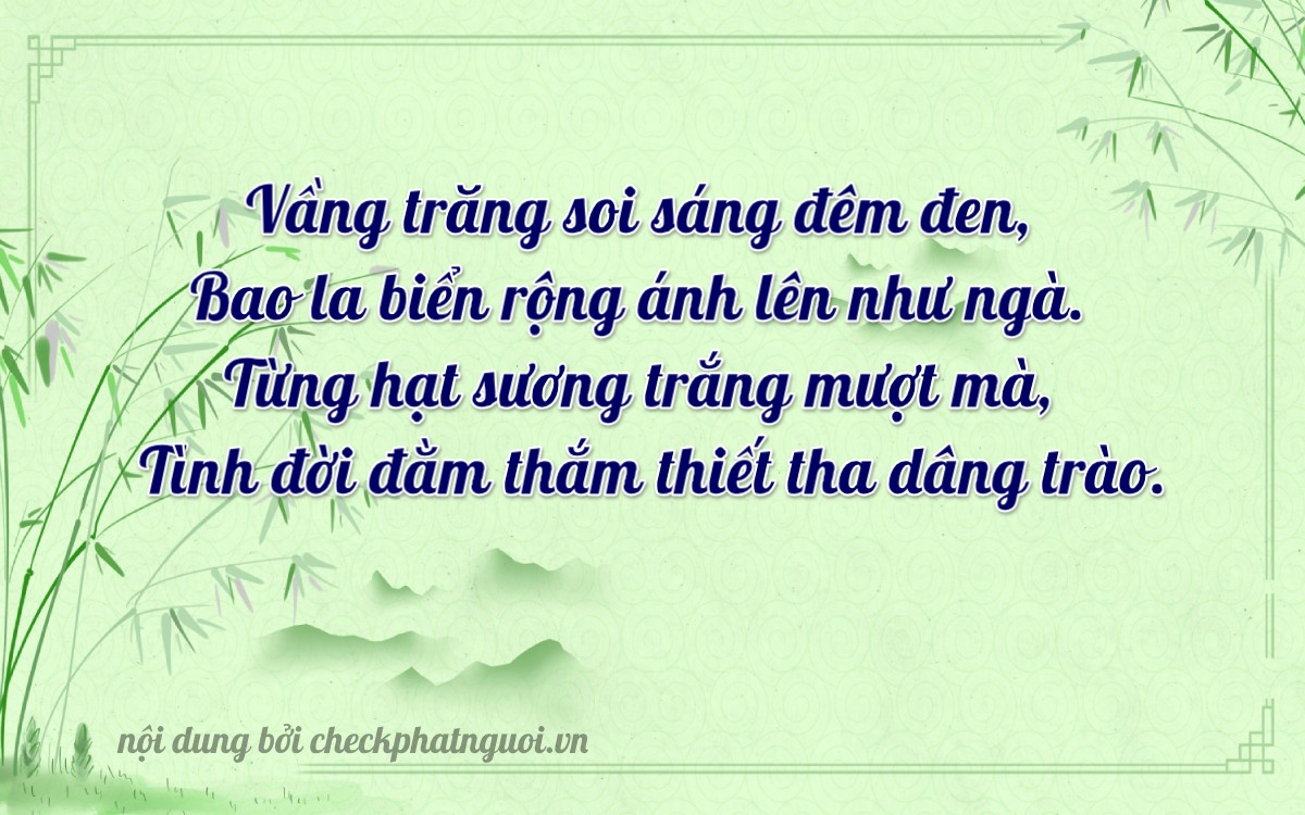 Bài thơ ý nghĩa cho <b>biển số 34AB-08606</b> tại website checkphatnguoi.vn