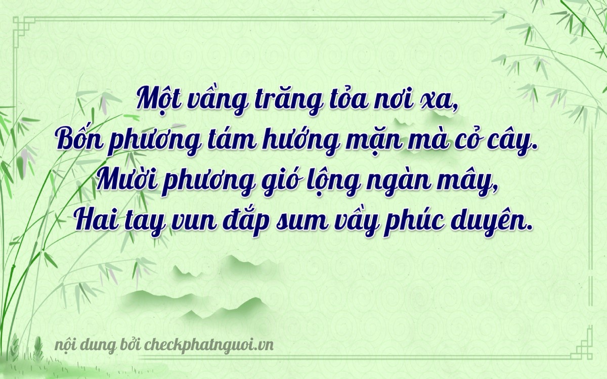 Bài thơ ý nghĩa cho <b>biển số 34AF-04142</b> tại website checkphatnguoi.vn