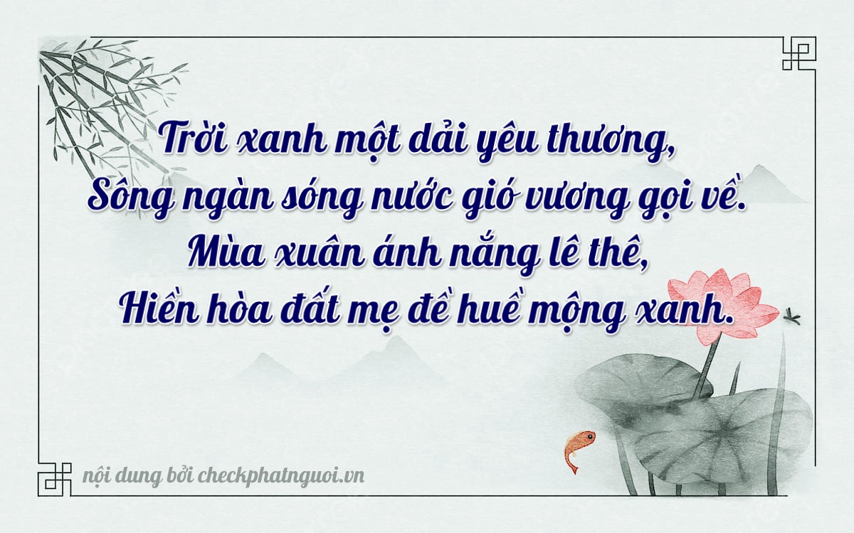 Bài thơ ý nghĩa cho <b>biển số 34AK-00725</b> tại website checkphatnguoi.vn