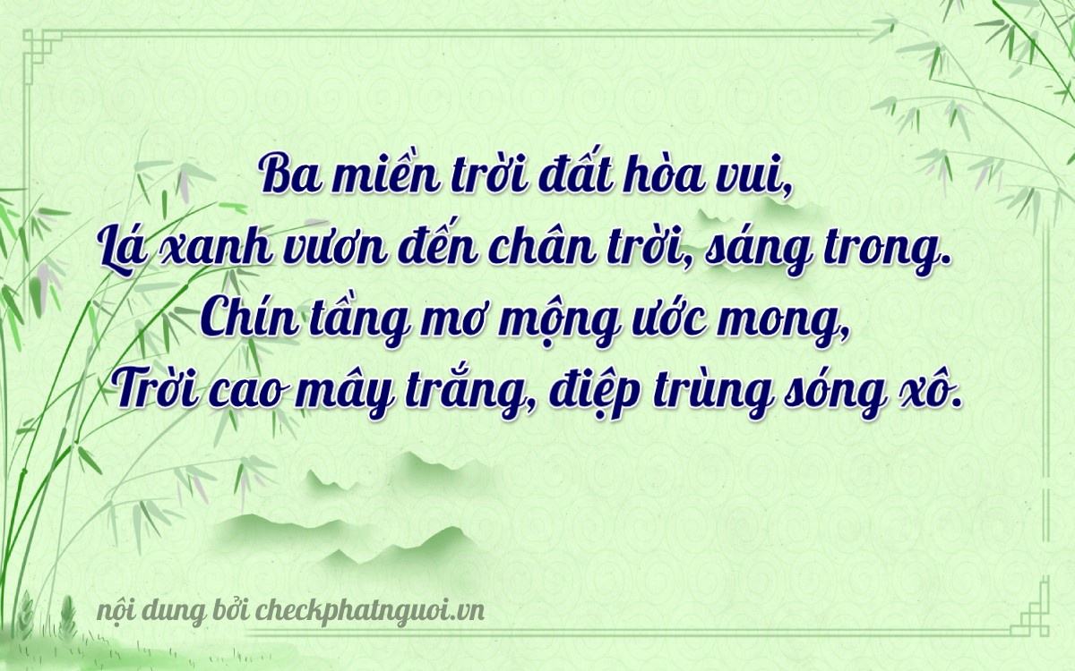 Bài thơ ý nghĩa cho <b>biển số 34AK-03099</b> tại website checkphatnguoi.vn