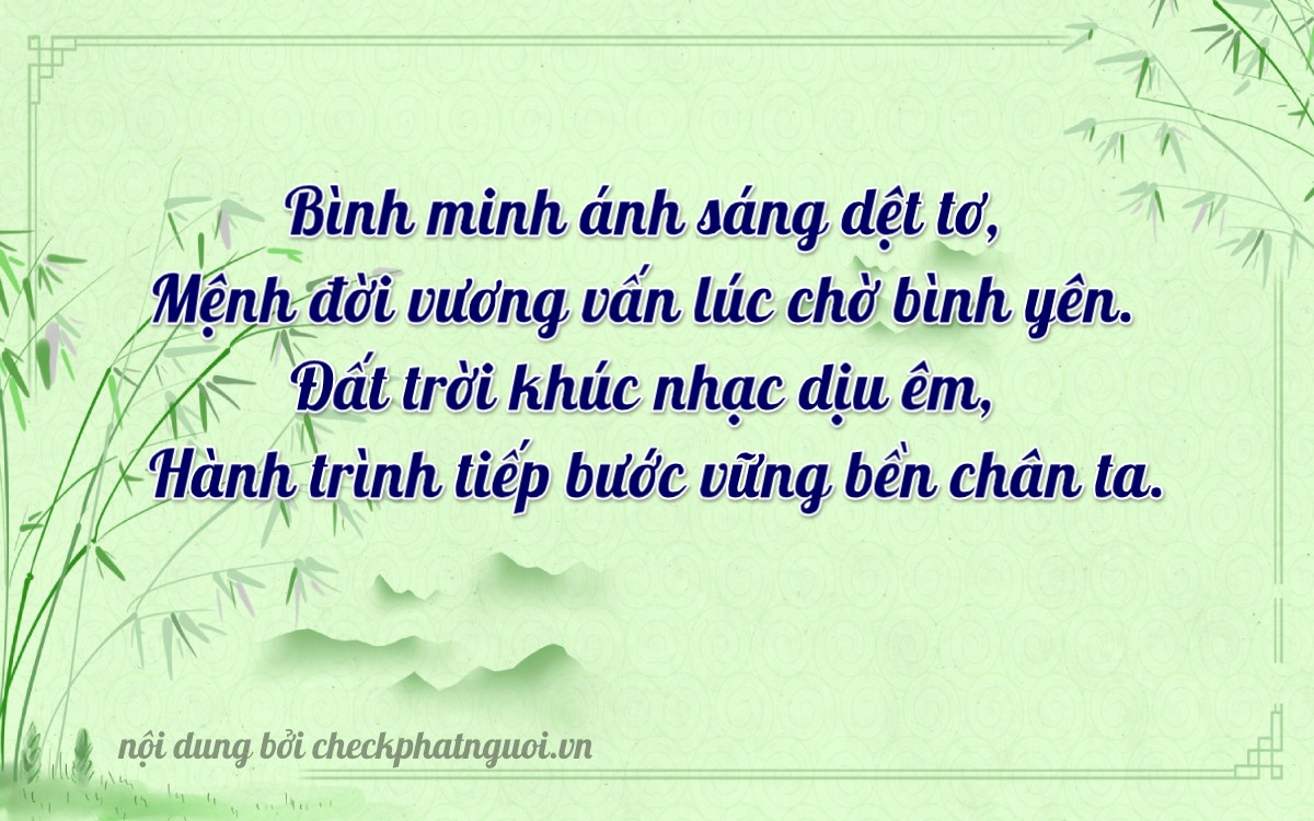 Bài thơ ý nghĩa cho <b>biển số 34AL-04942</b> tại website checkphatnguoi.vn
