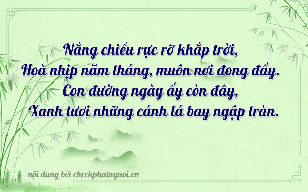 Bài thơ ý nghĩa cho <b>biển số 34AM-03643</b> tại website checkphatnguoi.vn