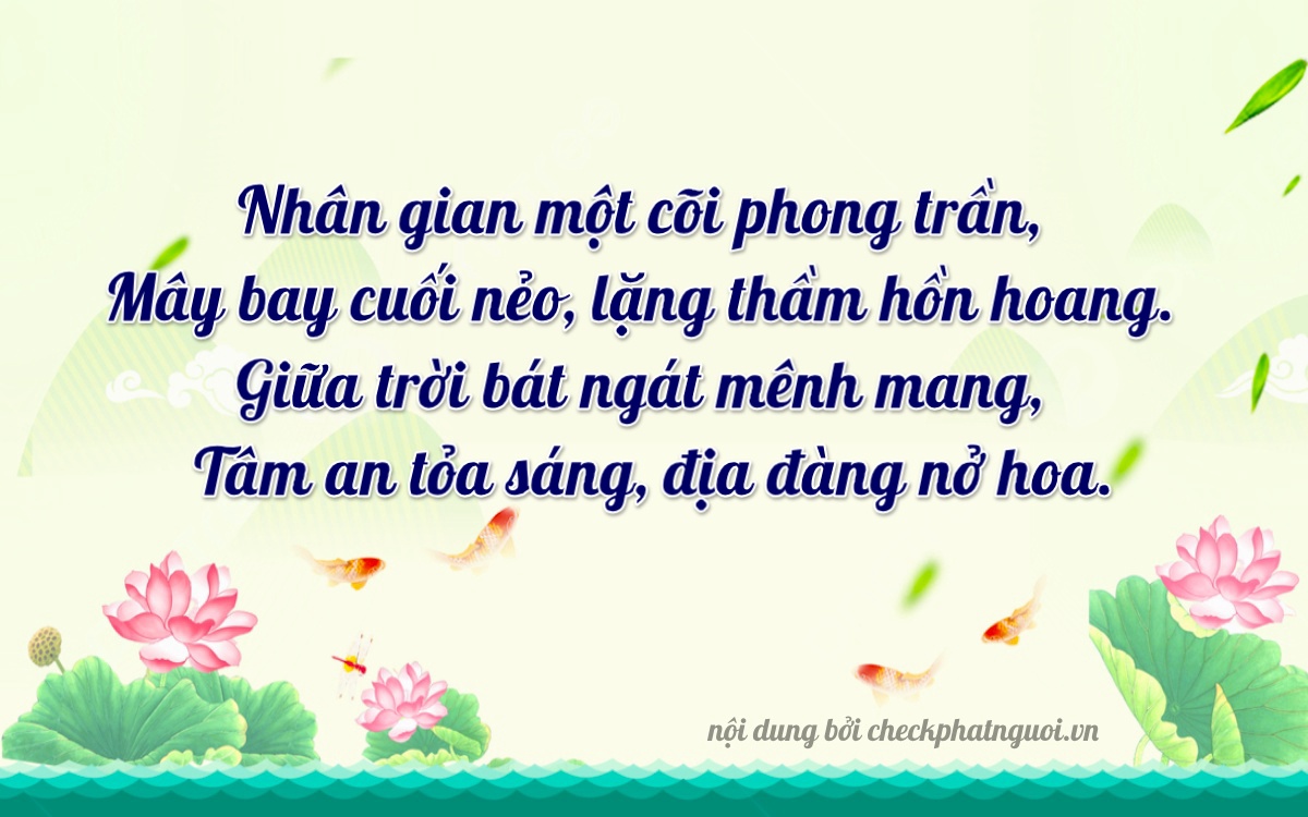 Bài thơ ý nghĩa cho <b>biển số 34AS-00478</b> tại website checkphatnguoi.vn