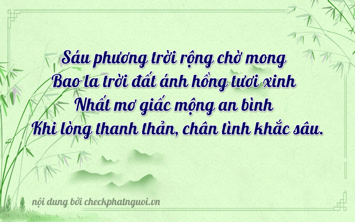Bài thơ ý nghĩa cho <b>biển số 34AS-06014</b> tại website checkphatnguoi.vn