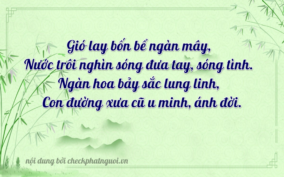 Bài thơ ý nghĩa cho <b>biển số 34B-01427</b> tại website checkphatnguoi.vn