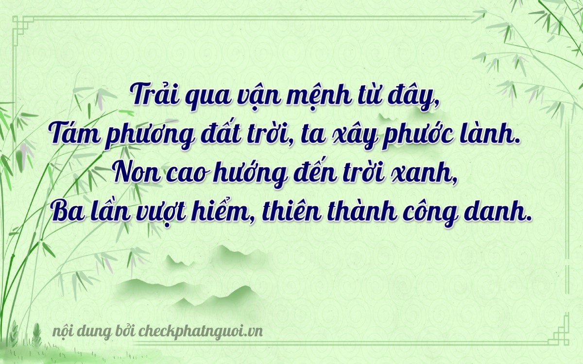 Bài thơ ý nghĩa cho <b>biển số 34B-08230</b> tại website checkphatnguoi.vn