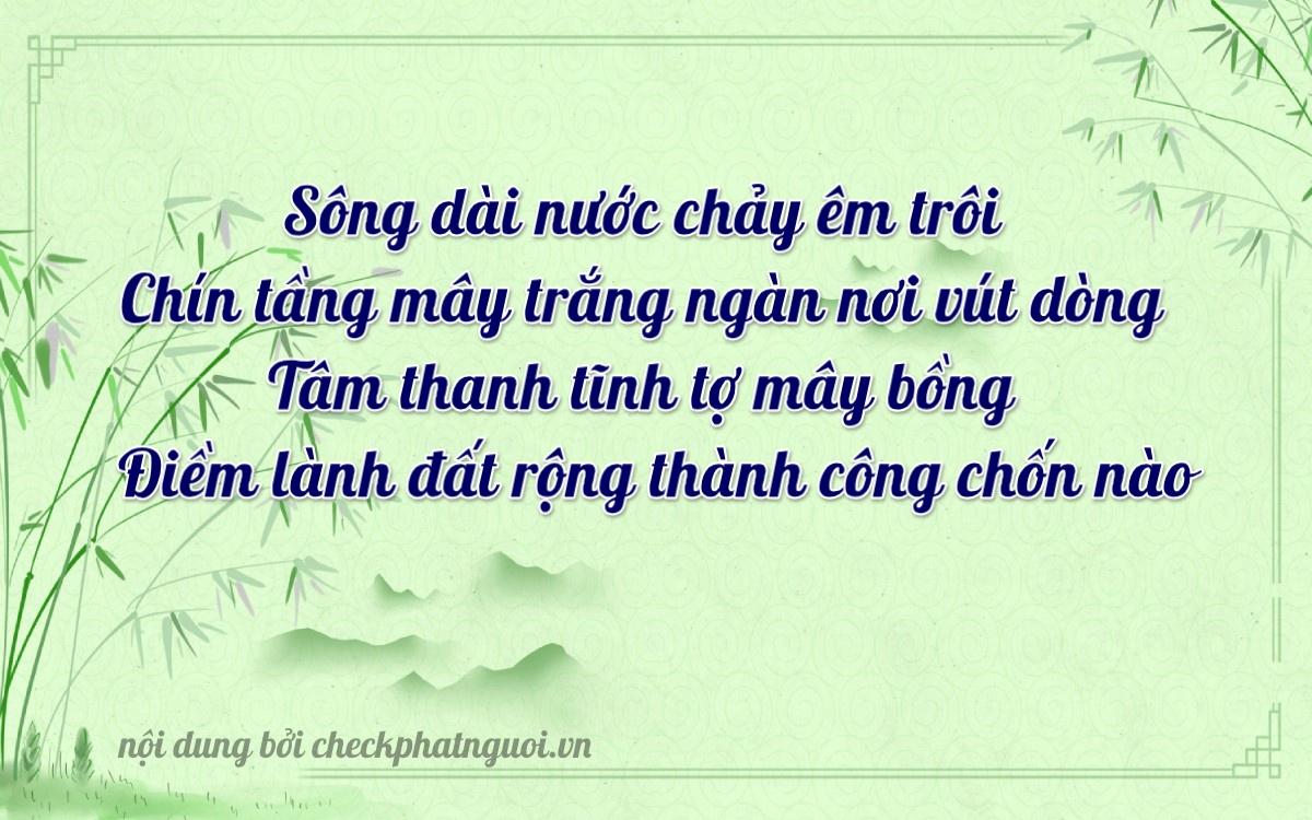 Bài thơ ý nghĩa cho <b>biển số 34B-13846</b> tại website checkphatnguoi.vn