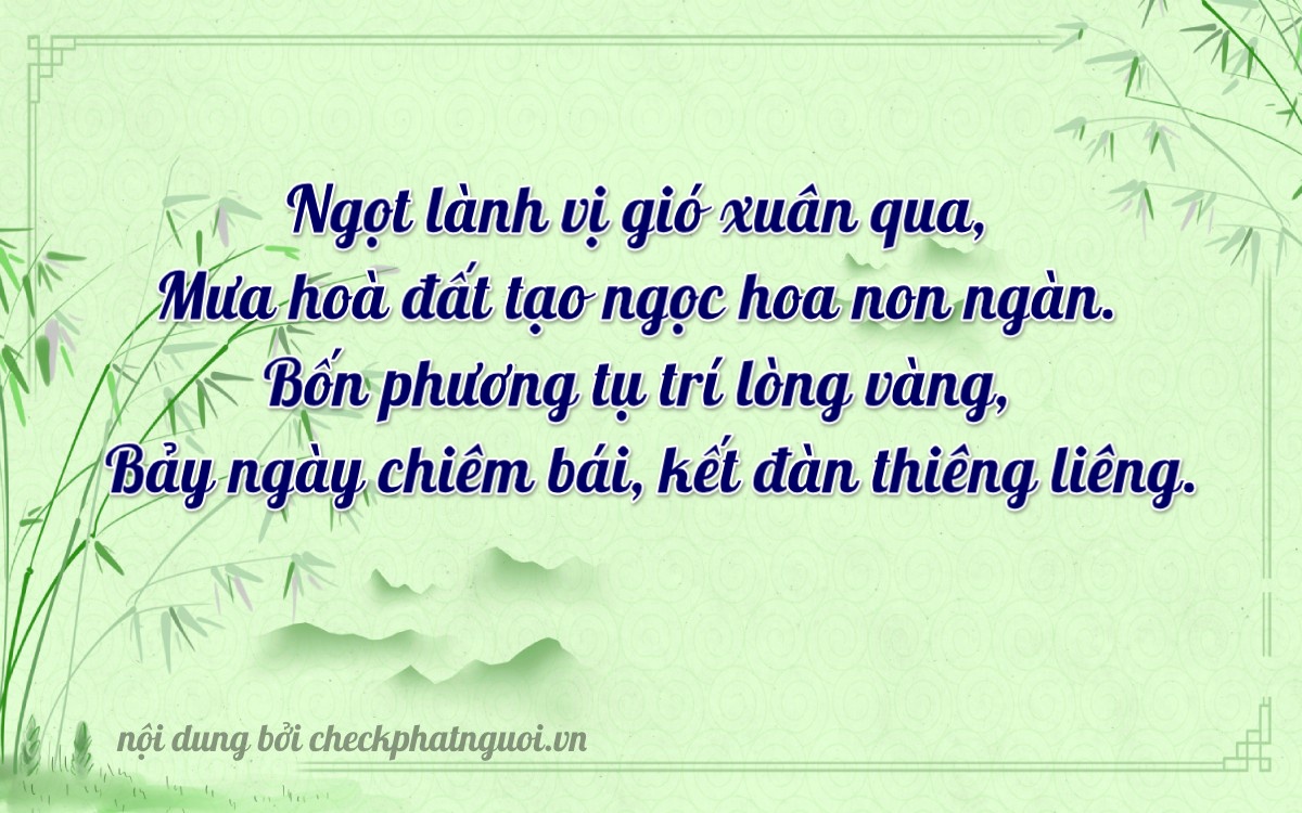 Bài thơ ý nghĩa cho <b>biển số 34B-14257</b> tại website checkphatnguoi.vn