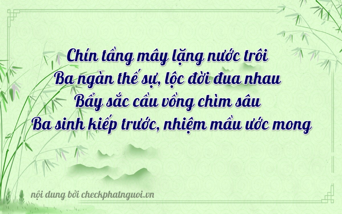 Bài thơ ý nghĩa cho <b>biển số 34B1-93736</b> tại website checkphatnguoi.vn