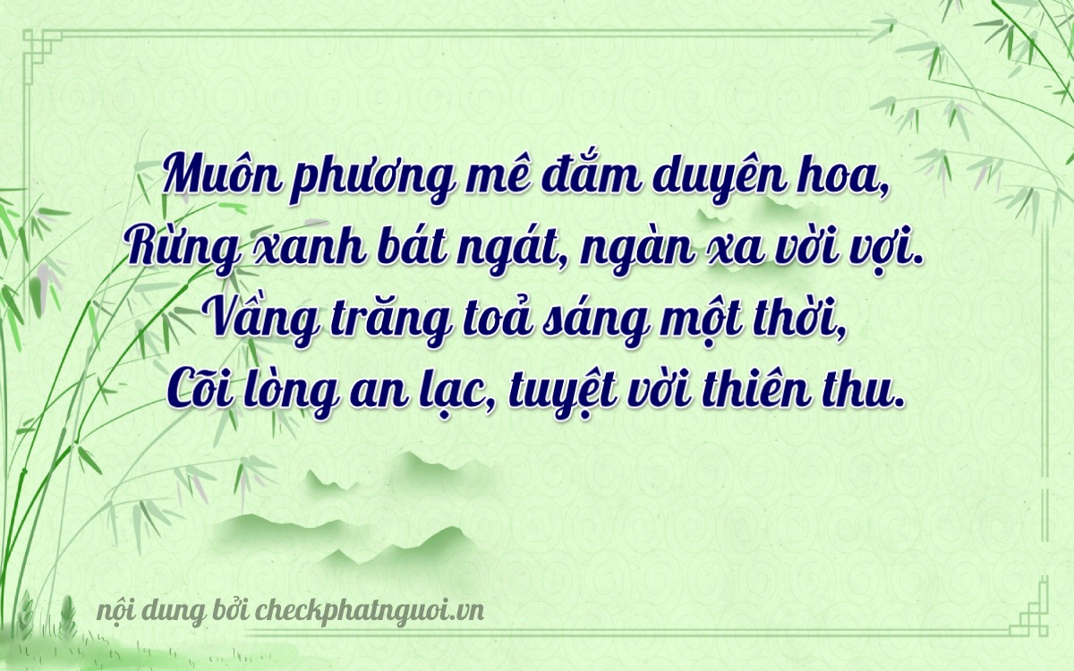 Bài thơ ý nghĩa cho <b>biển số 34B2-14751</b> tại website checkphatnguoi.vn