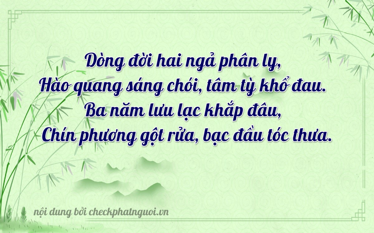 Bài thơ ý nghĩa cho <b>biển số 34B-22390</b> tại website checkphatnguoi.vn