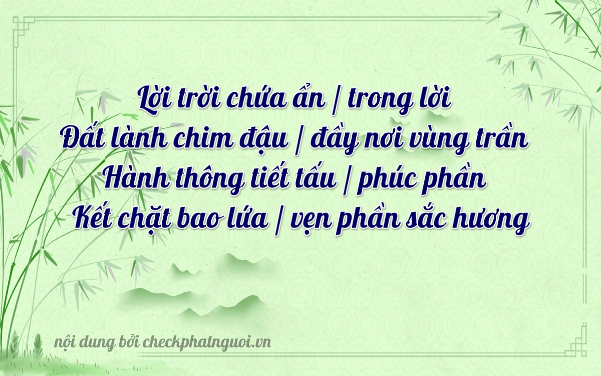Bài thơ ý nghĩa cho <b>biển số 34B2-32080</b> tại website checkphatnguoi.vn