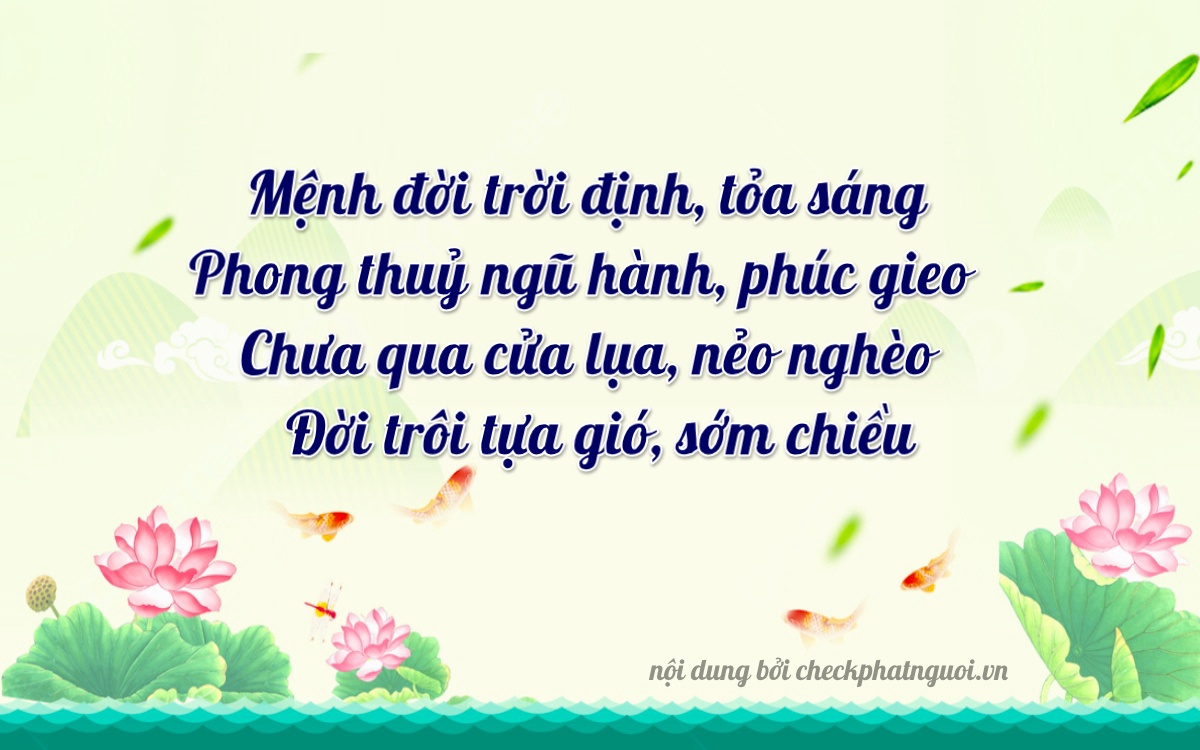 Bài thơ ý nghĩa cho <b>biển số 34B2-47195</b> tại website checkphatnguoi.vn