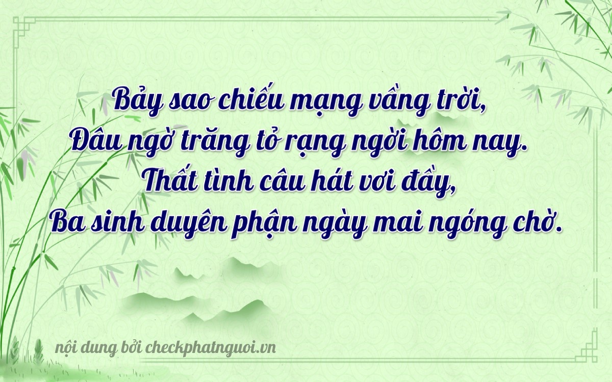 Bài thơ ý nghĩa cho <b>biển số 34B3-10773</b> tại website checkphatnguoi.vn