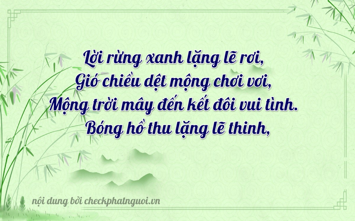 Bài thơ ý nghĩa cho <b>biển số 34B3-39410</b> tại website checkphatnguoi.vn