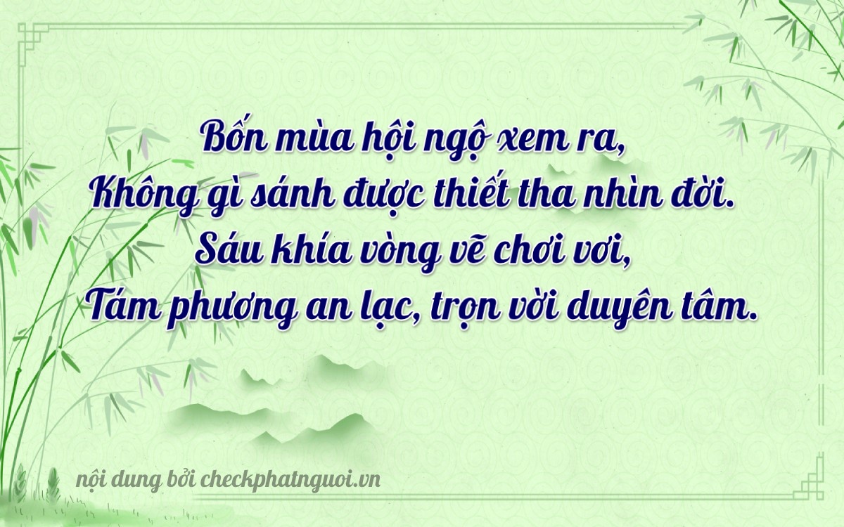 Bài thơ ý nghĩa cho <b>biển số 34B3-40685</b> tại website checkphatnguoi.vn