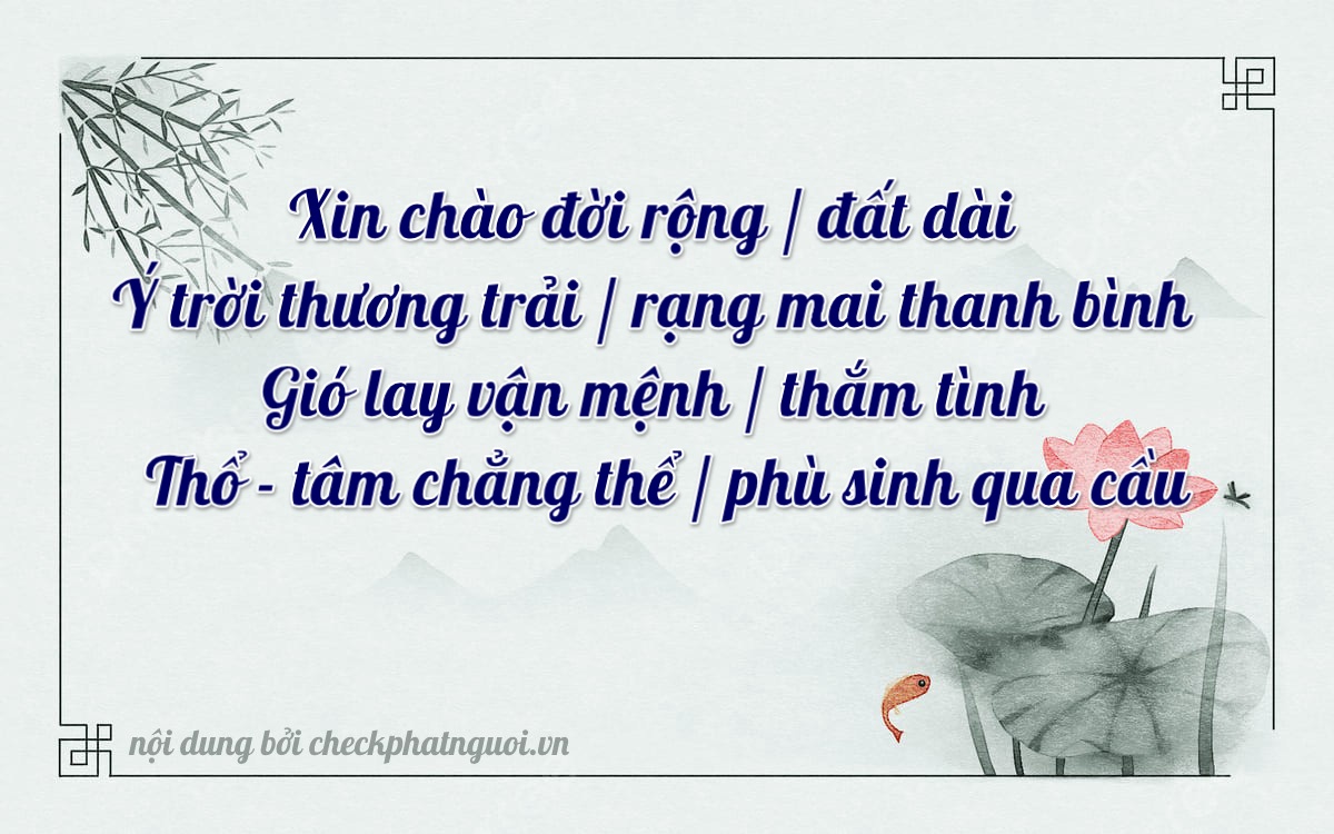 Bài thơ ý nghĩa cho <b>biển số 34B-35250</b> tại website checkphatnguoi.vn